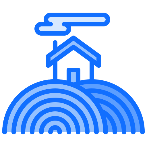 Barn Coloring Blue icon