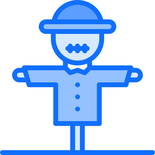 Scarecrow Coloring Blue icon