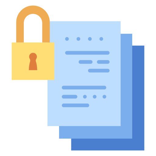 seguridad de datos icono gratis