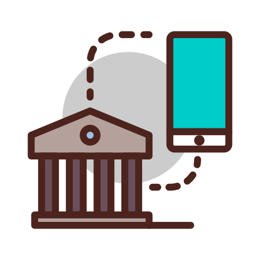 banco en línea icono gratis