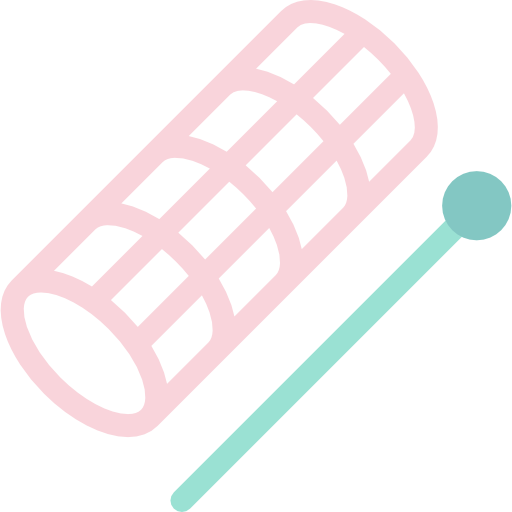 Curler with pin free icon Curler with pin free icon