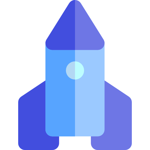 Rocket ship Basic Rounded Flat icon