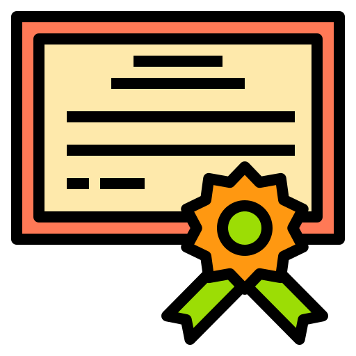 Certification Catkuro Lineal Color icon