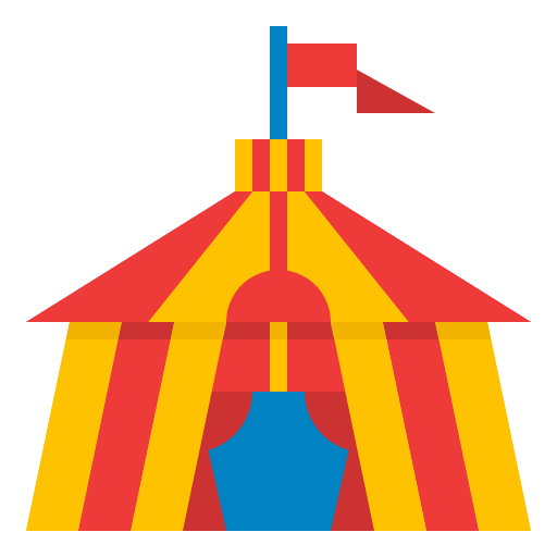 Circus tent - Free holidays icons