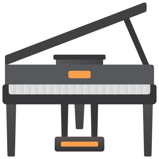 Grand Piano Amethys Design Flat Icon