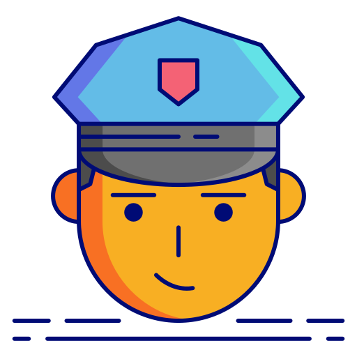 sombrero de policía icono gratis