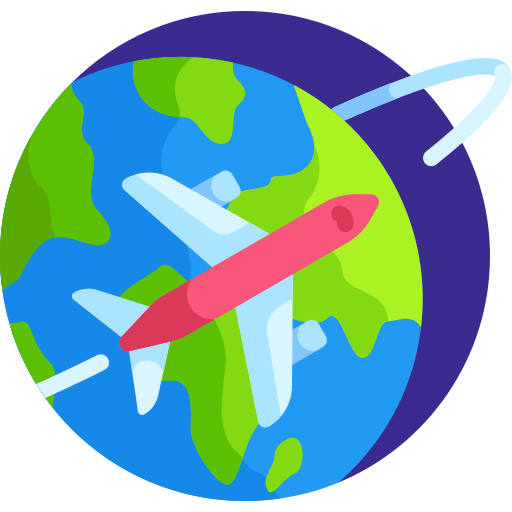 Around the world Detailed Flat Circular Flat icon