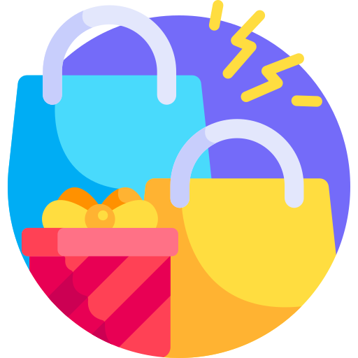 bolsa de compras grátis ícone