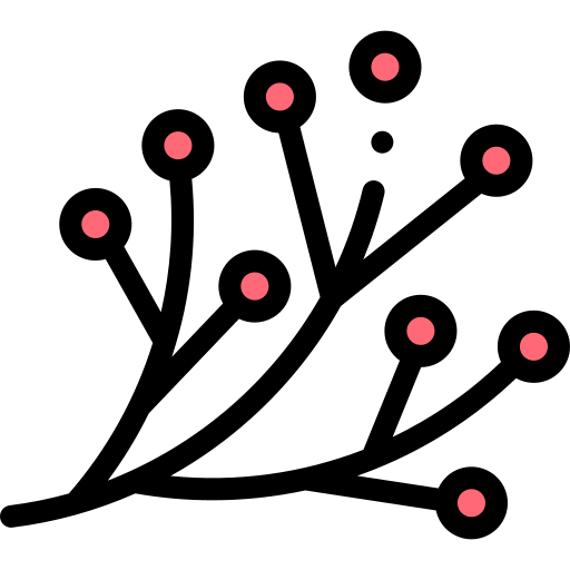 Holly Detailed Rounded Lineal color icon