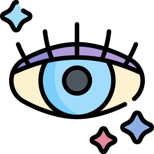 Eye Kawaii Lineal color icon