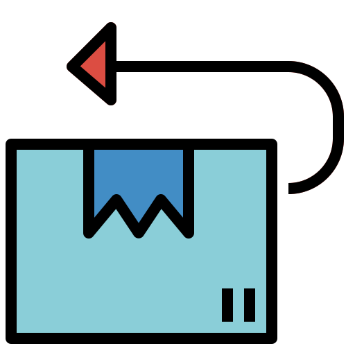 devoluciones fáciles icono gratis