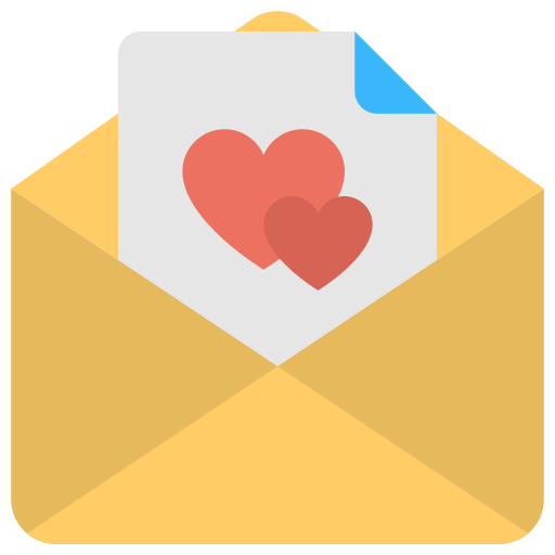 carta de amor icono gratis