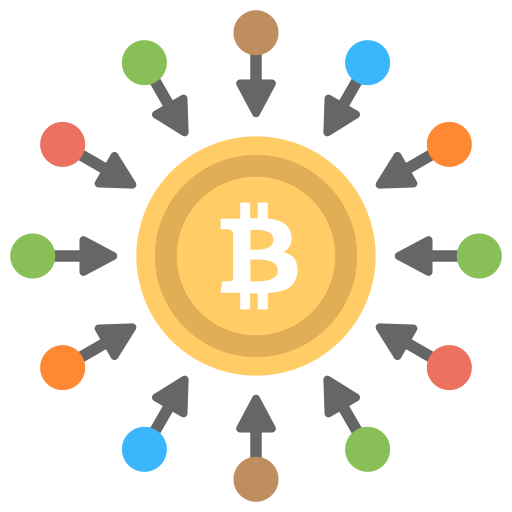 Bitcoin Creative Stall Premium Flat Icon