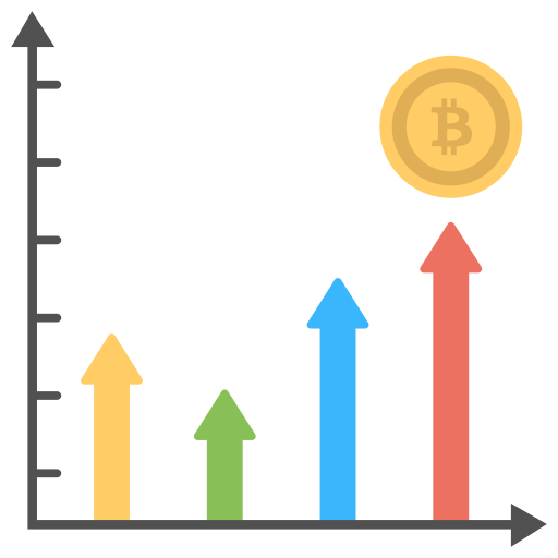 crecen las criptomonedas icono gratis