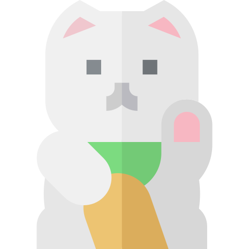 gato chino de la suerte icono gratis