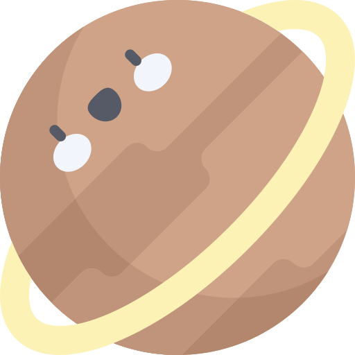 Saturn Kawaii Flat Icon