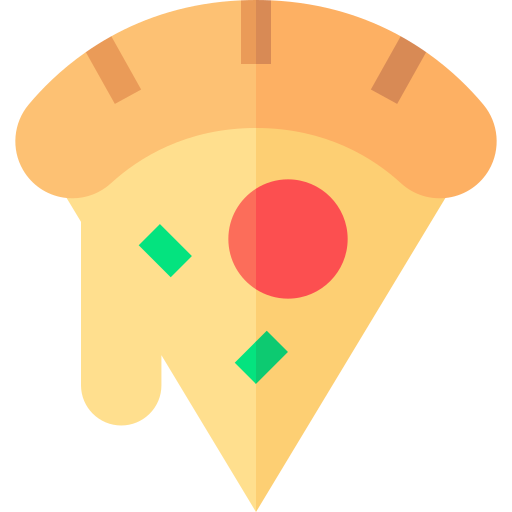 Pizza slice Basic Straight Flat icon