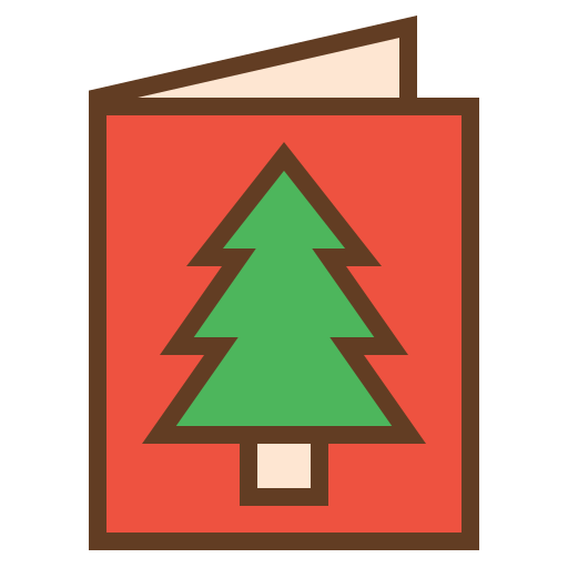 Christmas Card Generic Outline Color Icon