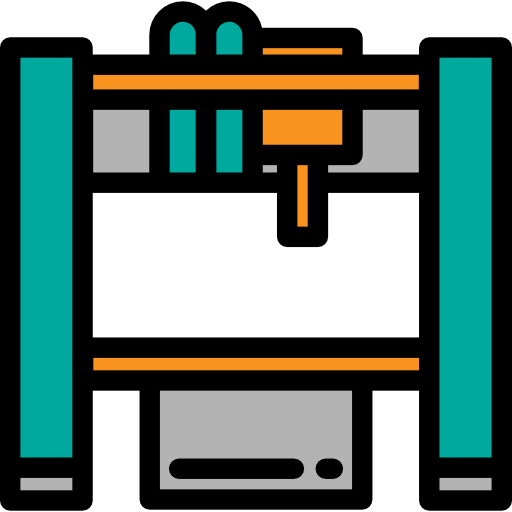 Industrial robot Detailed Rounded Lineal color icon