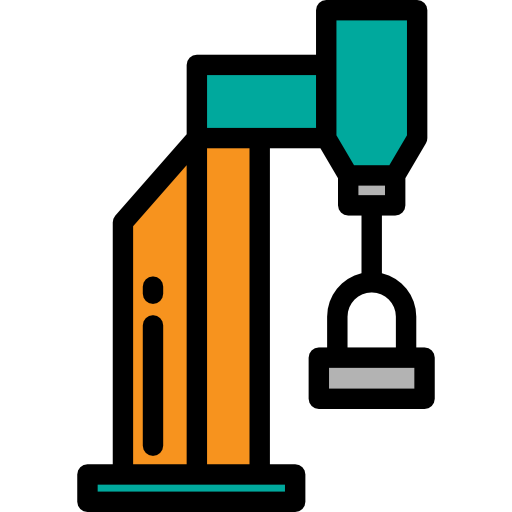 Industrial robot Detailed Rounded Lineal color icon