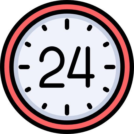 24 hours - Free signs icons