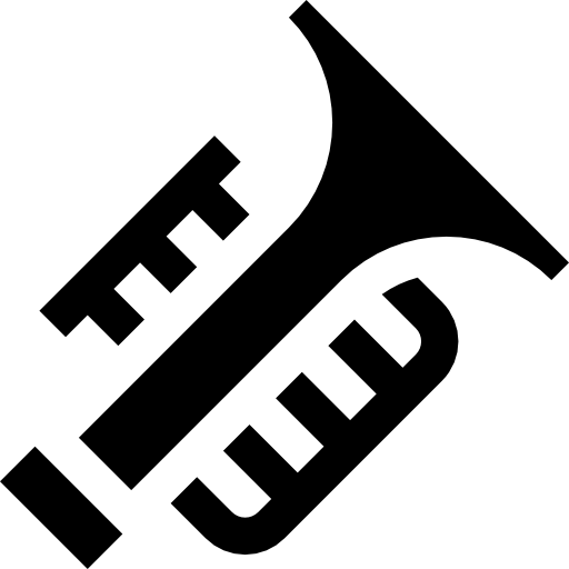 Trumpet Basic Straight Filled Icon