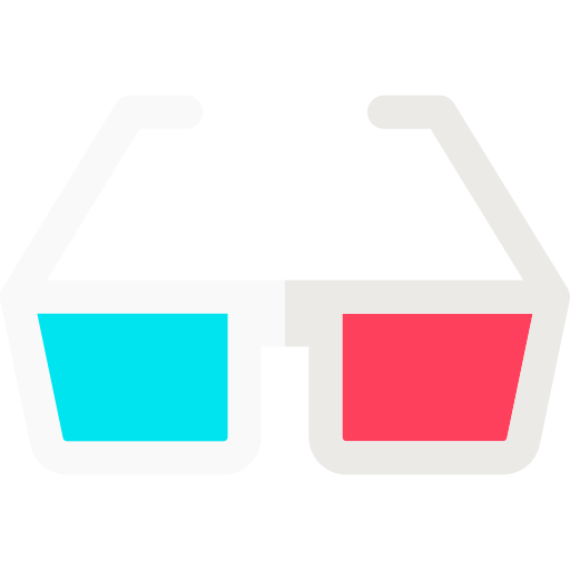 3d glasses Basic Rounded Flat icon