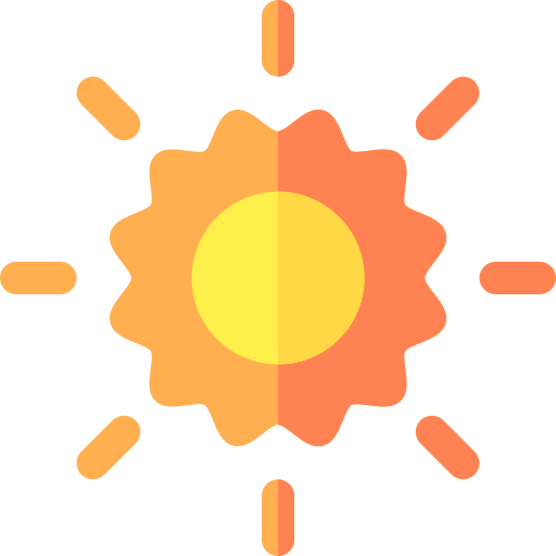 Sun Basic Rounded Flat icon