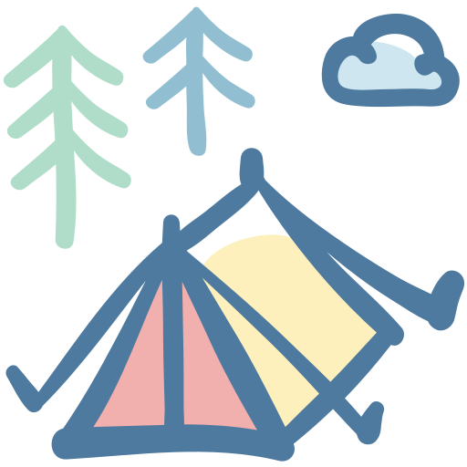 Tent Generic Hand Drawn Color icon