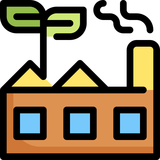 Green factory free icon