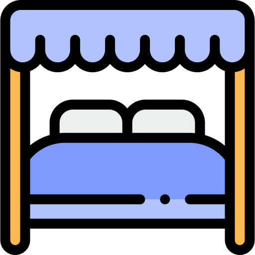 cama con dosel icono gratis