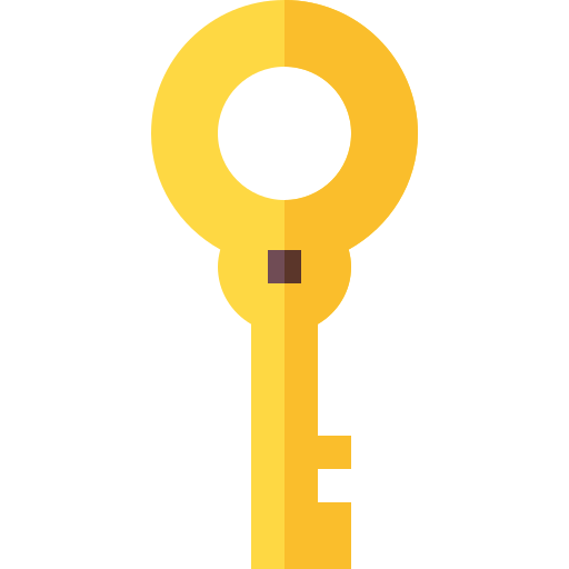 Key Basic Straight Flat icon