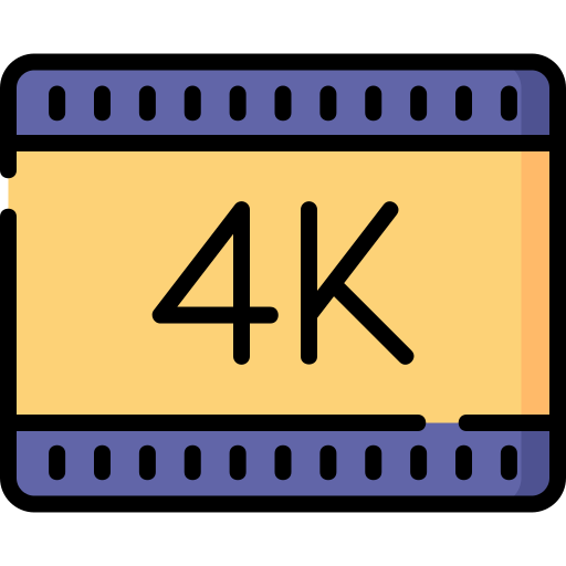 película 4k icono gratis