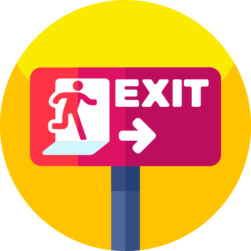 saída de emergência  grátis ícone