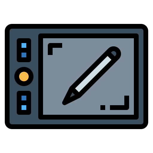 Pen tablet Smalllikeart Lineal Color icon