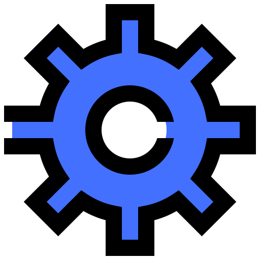 Cogwheel Inipagistudio Blue icon