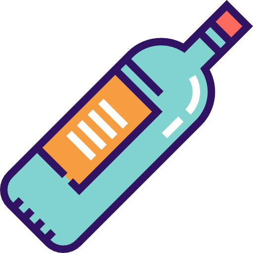 Wine Bottle Detailed Straight Lineal Color Icon