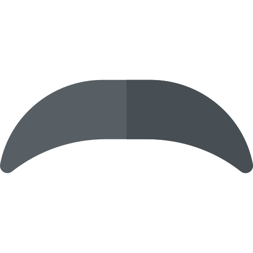 Moustache Basic Rounded Flat icon