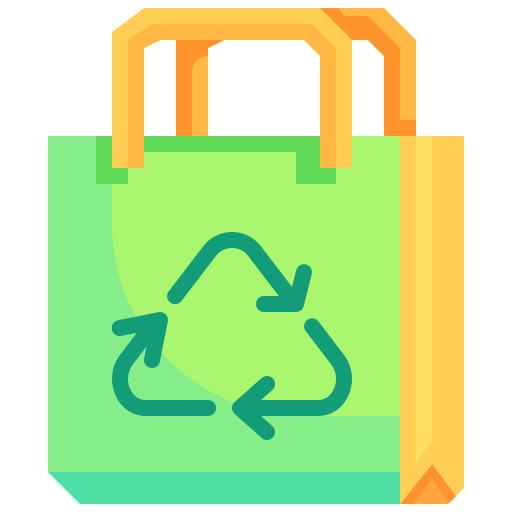 bolsa de plástico reciclado icono gratis