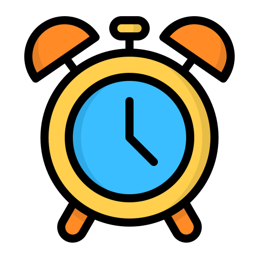 Alarm clock Generic Outline Color icon