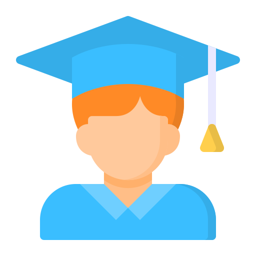 Graduating Student Generic Flat Icon