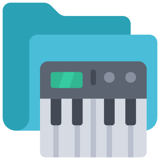 carpeta de piano icono gratis