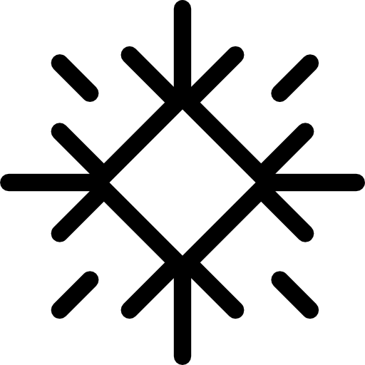 Winter sneeuwvlok met diamant overzicht Gratis Icoon