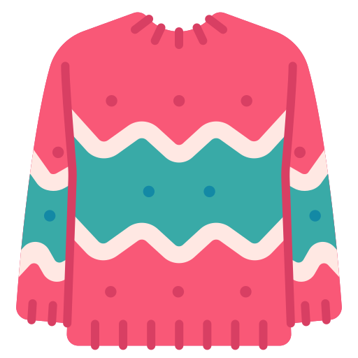 Christmas sweater Victoruler Flat icon