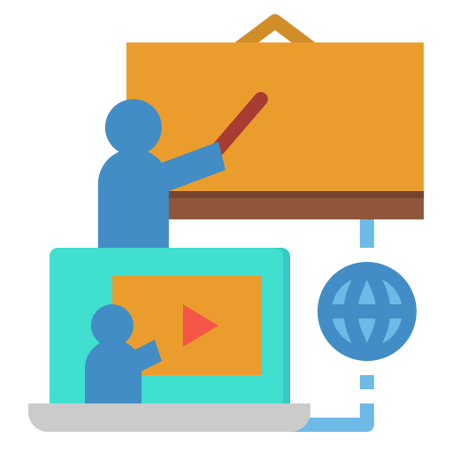 Éducation en ligne Icône gratuit Éducation en ligne Icône gratuit