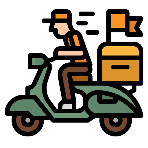 Shipping Delivery Man Riding Motorcycle Icon Stock Vector (Royalty Free)  1676990692 Shutterstock