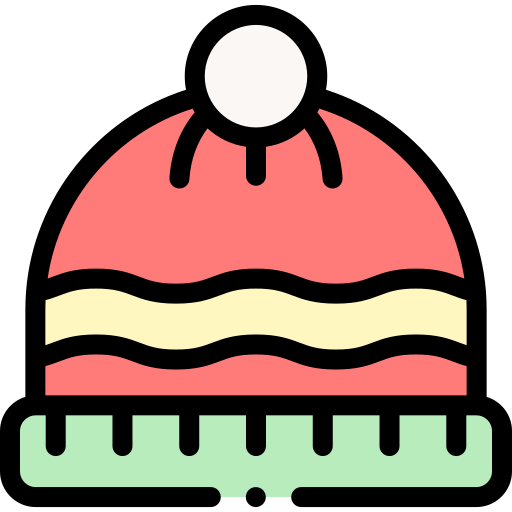 Winter Hat Detailed Rounded Lineal Color Icon