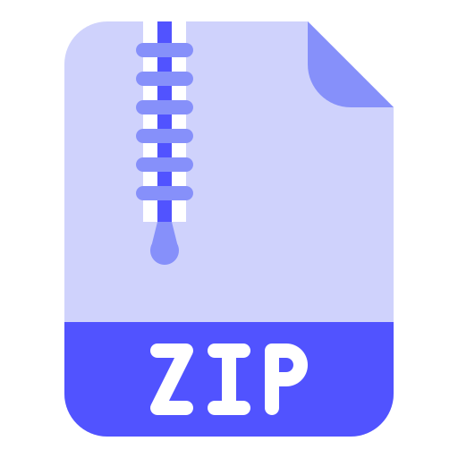 Blue zip icon - Free blue file icons