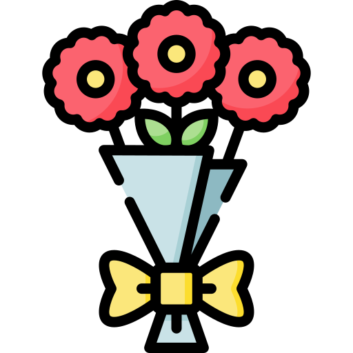 ramo de flores icono gratis