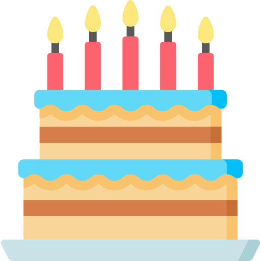 pastel de cumpleaños icono gratis